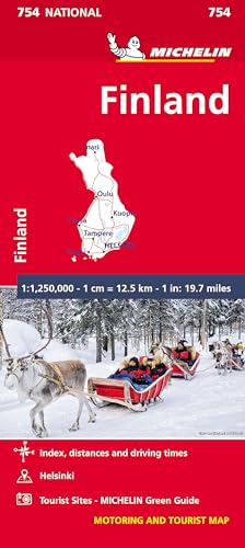 Finland - Michelin National Map 754 (Michelin Country Maps, 754, Band 754)
